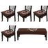Waterproof Seat Covers for Dining Room Chairs Set of  with Stretch Bench Slipcover Jacquard Chair Covers Removable Washable Kitchen Chair Seat Cushion Protector 5pcs