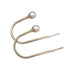 2-piece curtain fixator wall mounted curtain tie hook plastic pearl U-shaped curtain tie curtain tie suitable for home office gold color （Non screw version）
