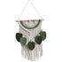 Leaves Woven Tapestry Leaf Tassel Boho Craft Chic Backdrop Macrame Wall Hanging Home Decoration for Home Dorm Wedding Bedroom