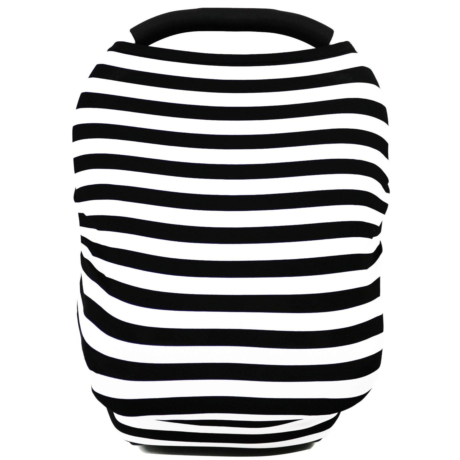 Car Seat Covers, Nursing Cover, and Stroller Cover for Sun - Stretchy Fabric, All-Season Use, Stylish Designs, Easy Access for Moms - Classic（black and white stripes）