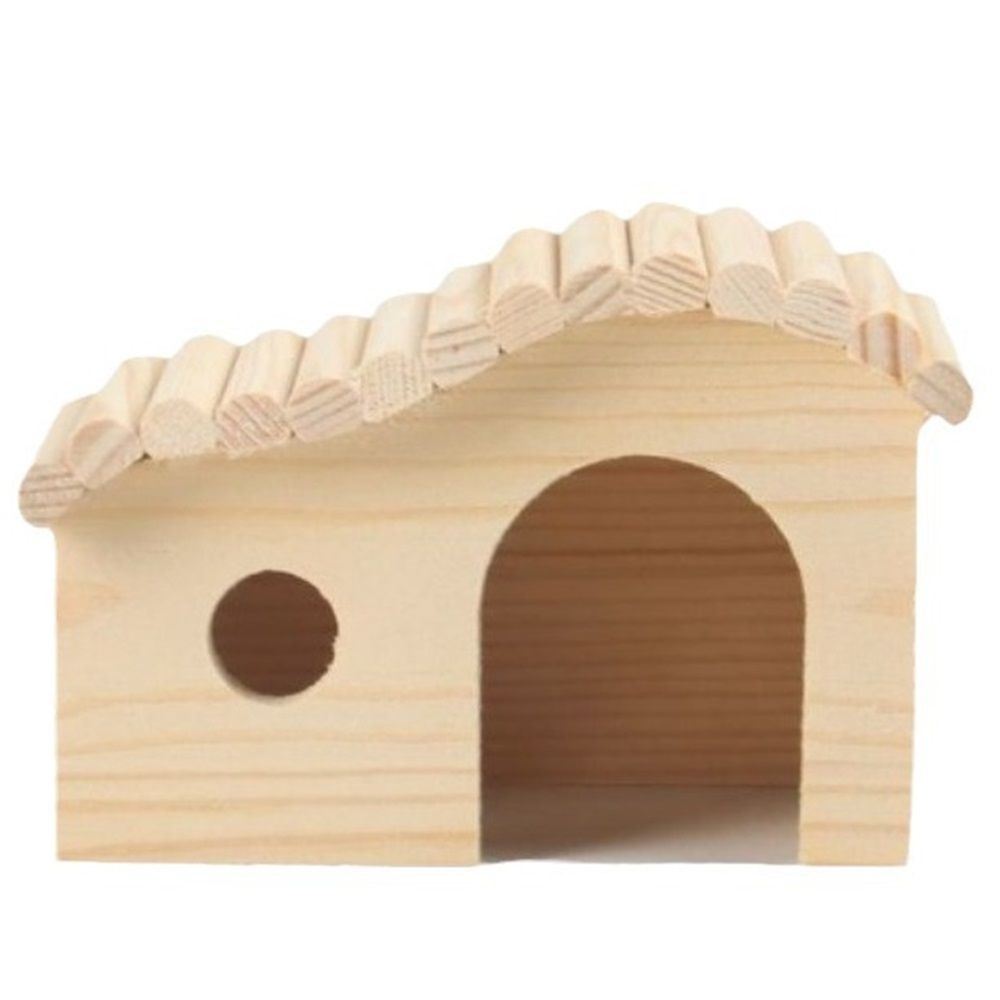 Hamster Wooden House with Windows Rat Wood Hideout Small Animal Climbing Play Hut for Dwarf Hamster Sugar Gliders Gerbil