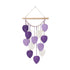 Wall Hanging Leaves Chic Woven Leaf Tassels Decoration Cotton Ornaments Tapestry Room Decor Modern Bohemian Handmade Feather Wall Art Decorations for Apartment Backdrop  (Purple)