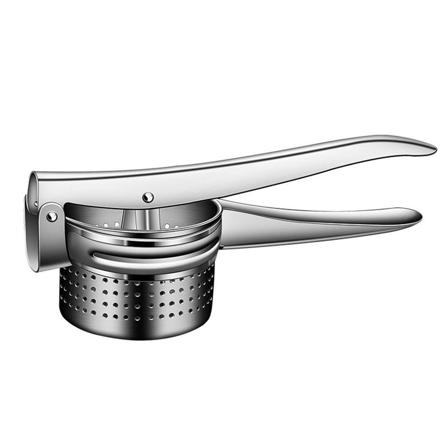 Manual juicer, stainless steel vegetable squeezer, water god, dumpling filling press, lemon orange juicer, mashed potato press（410 juicer - hollowed out design）