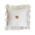 Cotton Lace Embroidery Throw Pillow Covers Boho Neutral Cushion Case Soft Accent Pillowcase for Spring Sofa Couch Bed Living Room Home Decor（white 45*45cm）