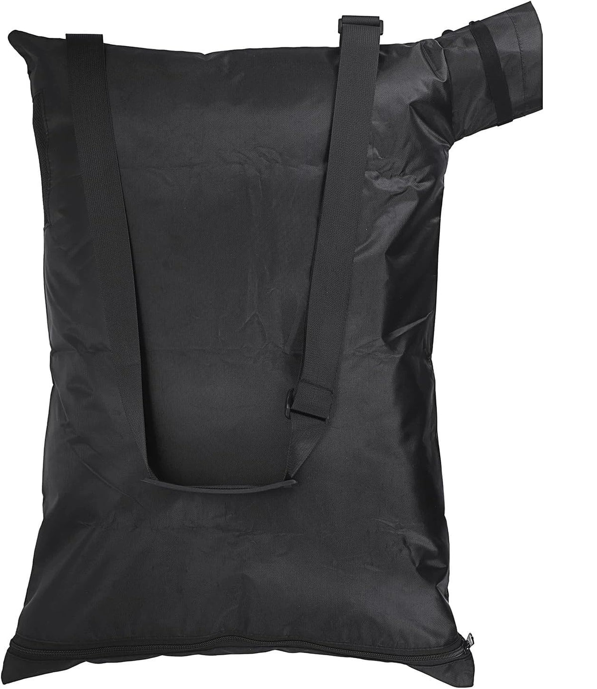 Blower Bag Black Leaf Vacuum Bag Leaf Blower Replacement Bag , Adjustable Leaf Blower Mulcher Bag Bottom Debris Zipper Bag Fallen Leaves Collection Bag 420D