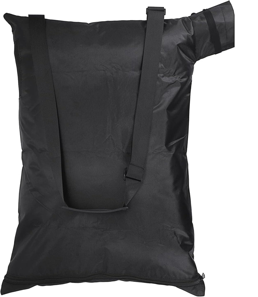 Blower Bag Black Leaf Vacuum Bag Leaf Blower Replacement Bag , Adjustable Leaf Blower Mulcher Bag Bottom Debris Zipper Bag Fallen Leaves Collection Bag 420D