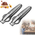Chestnut Open Clip, Stainless Steel Chestnut Cutter Tool, Kitchen Peeler Clip for Chestnuts, Nut Opener Nut Knife for Pecan Cracker (Silver/2pcs)