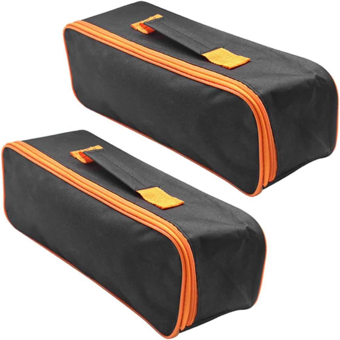 2pcs Vacuum Cleaner Storage Bag Black Car Organizer Portable Storage Bag Organizer Tool Kit Open Top Tool Tote, Black