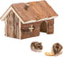 Hamster Wooden Hideout House Natural Pet Rats Climbing Play Hut Hideaway Room for Dwarf Hamster, Mouse, Rat,Gerbil and Other Pet Small Animals（15*11*12cm）
