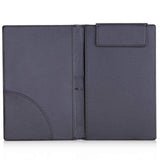 Leather Menu Folder Presenter Guest Check Book Holder Money Pocket Fit Server Apron with Pen Clip for Hotel Bar Salon KTV Restaurant(Black)