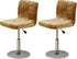 Bar Stool Covers, Crushed Velvet Swivel Bar Stool Chair Covers Soft Stretch Pub Counter Stool Covers Non Slip Stool Cover for Swivel Barstool Chair Seat-Golden-2 Pack