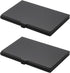 2pcs  Business Card Holder, Aluminum Alloy Flip Cover Slim Name Cards Case for Women Men, Black
