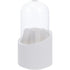 Makeup Brush Holder 360° Rotating with Dustproof Lid, Waterproof Material, Organized Storage, Stylish and Durable Design for Vanity (White)