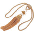 Decorative curtain tie tassel baffle - home office window curtain fixing edge rope, 1 Pair  set (rice wine)