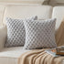 Pack of 2 Super Soft Cozy Decorative Throw Pillow Covers Fuzzy PlushCushion Cover Pillowcase for Sofa Couch Bed Livingroom 18x18 Inch Grey