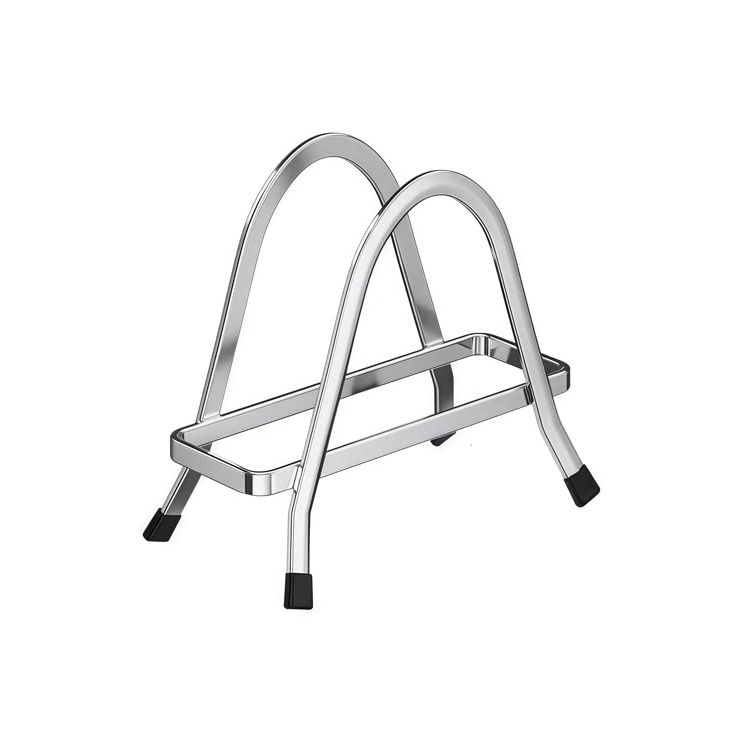 Cutting Board Rack Holder Stand - 304 Stainless Steel Chopping Board Organizer, Pan Rack with Stable Triangle Design, Stainless Steel Cutting Board Hold for Countertop Space Saving
