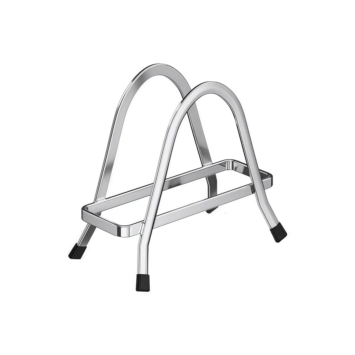 Cutting Board Rack Holder Stand - 304 Stainless Steel Chopping Board Organizer, Pan Rack with Stable Triangle Design, Stainless Steel Cutting Board Hold for Countertop Space Saving