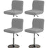 Bar Stool Covers Set of 4 Stretch Pub Counter Stool Chair Covers with Backs, Square Swivel Barstool Seat Slipcover with Elastic Bottom (dark Grey)