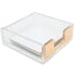 Transparent Acrylic Rose Gold Large Memo Box Marble Office Desktop Storage and Organizing Supplies，Gold