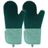 a pair of Silicone insulated gloves for microwave oven, heat-resistant kitchen, thick microwave oven baking gloves, (Green)