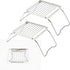 2pcs Folding Campfire Grill, 304 Stainless Steel Portable Campfire Grill Grate Small Camping Campfire Grill Grate Over Fire Pit Camping Grill for Outdoor Backpacking BBQ