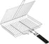 Grill Basket Large Portable Folding BBQ Camping Grilling Rack for Fish, Vegetables, Shrimp, Barbeque Griller Cooking Accessories, Grilling Gifts