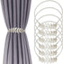 6Pack Curtain Tiebacks Spring Design Curtain Holdback Leaf Carving Design Curtain Ties for Drapes Curtain Ties Backs Curtain Modern Style Curtain Holdback Decor(Sliver Leaf)