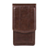 Cell Phone Waist Holster with Clip Leather,Travel Sport Mobile Phone Belt Pouch Purse Men Card Holder Waist Wallet Belt Loop Pocket with Carabiner Hook Bumbag（dark brown 6.5in）