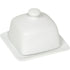 Rectangle Butter Dish with Lid, White  Domed Cheese Dish with Handle Individual Serving Mini Butter Tray, Cute Ceramic Dessert Serving Bowl for Table, Countertop, Refrigerator