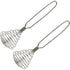 2pcs Mini French Spring Whisk, Silver Stainless Steel Spring Coil Whisk, Hand Eggbeater Egg Mixer Whisk Blender Stirring Beater