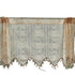 Retro  Curtain Valance for Kitchen  Boho Curtain Tiers for Coffee Decor Rod Pocket Farmhouse Short Curtains for Room Divider （beige150*60cm）