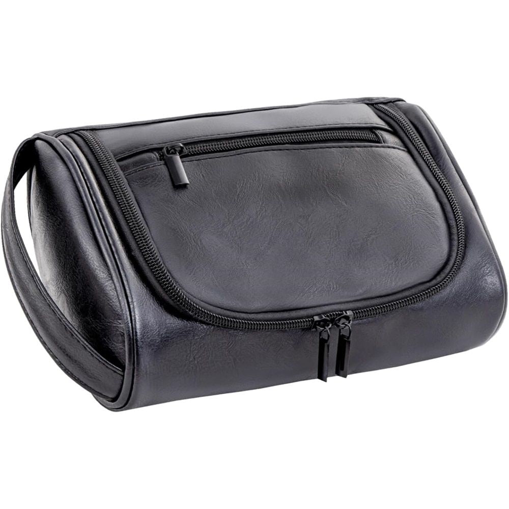 Minimalist Travel Toiletry Organizer Dopp Kit Water-resistant Shaving Bag for Toiletries Accessories, Door Room Essentials, Ideal Chrismas Gifts For Men（Black）