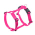 Explosion-Proof No-Pull H-Shaped Dog Harness Adjustable Nylon Chest Back Harness for Medium Large Dogs Escape-Proof Reflective Safe Walking（Rose red M）