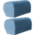 2 Pcs Plaid Stretch Armrest Covers Solid Color Non-Slip Arm Covers for Chairs Couch Sofa Armchair Slipcovers for Recliner Sofa with Twist Pins, denim blue