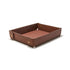 PU Leather Valet Tray Nightstand Desk Organizer for Men Women Home Office Phone Watch Jewelry Glasses Keys Coins Storage（Light brown large size）