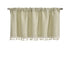 Kitchen Valance Curtain Star Pattern Short Cafe Curtain for and Cabinets Lightweight Easy to Install Boho Decor（beige 76cm*60cm）