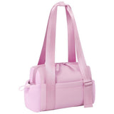 Mini Gym Bag for Women with Adjustable Wide Strap - Lightweight Waterproof Duffle & Crossbody Travel Bag with Wet/Dry Compartments, Multi-Pocket Design for Gym Clothes & Essentials（Pink）