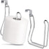 2 pieces - Diamond free hanging bathroom tissue roll dispenser suitable for small bathrooms, RVs, and campers - space saving storage hook (silver)