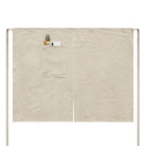 Linen Half Apron Bistro Apron  Half Apron with Pockets Craft Waist Apron for Cooking Baking Gardening Art  beige  (straight insertion bag)
