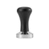 Solid wood powder press 304 stainless steel coffee powder hammer solid wood handle 53mm coffee machine solid powder hammer（Black beech wood - electroplated iron base）