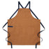 Professional Chef Apron with Pockets - Kitchen Apron for Men - Grilling Apron - Chef Aprons for Men - Apron for Women -  Cotton Canvas Fabric（light brown）