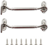 4-inch window windproof artifact, solid door bolt, latch, door buckle, stainless steel sliding door and window windproof hook fastener 2pcs