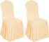 2pcs Chair Covers Stretch Skirt, Durable Washable Universal Chair Slipcover, Super Fit  Chair Seat Protector Cover for Hotel, Ceremony, Home(Champagne)