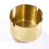2 Pack Stainless Steel Round Thickening Anti-fall High Temperature Heat Resistant Ashtray, Living Room Desk Office Desk Ash Storage Tray Box (Gold)