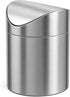 Stainless Steel Small Trash Cans, Trumpet Desktops Mini Creative Covered Desk Kitchen Living Room Trash Cans(Sliver)