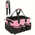 Cleaning storage bag with handle, shoulder strap storage, cleaning tool storage, cleaner and butler tote bag (pink)