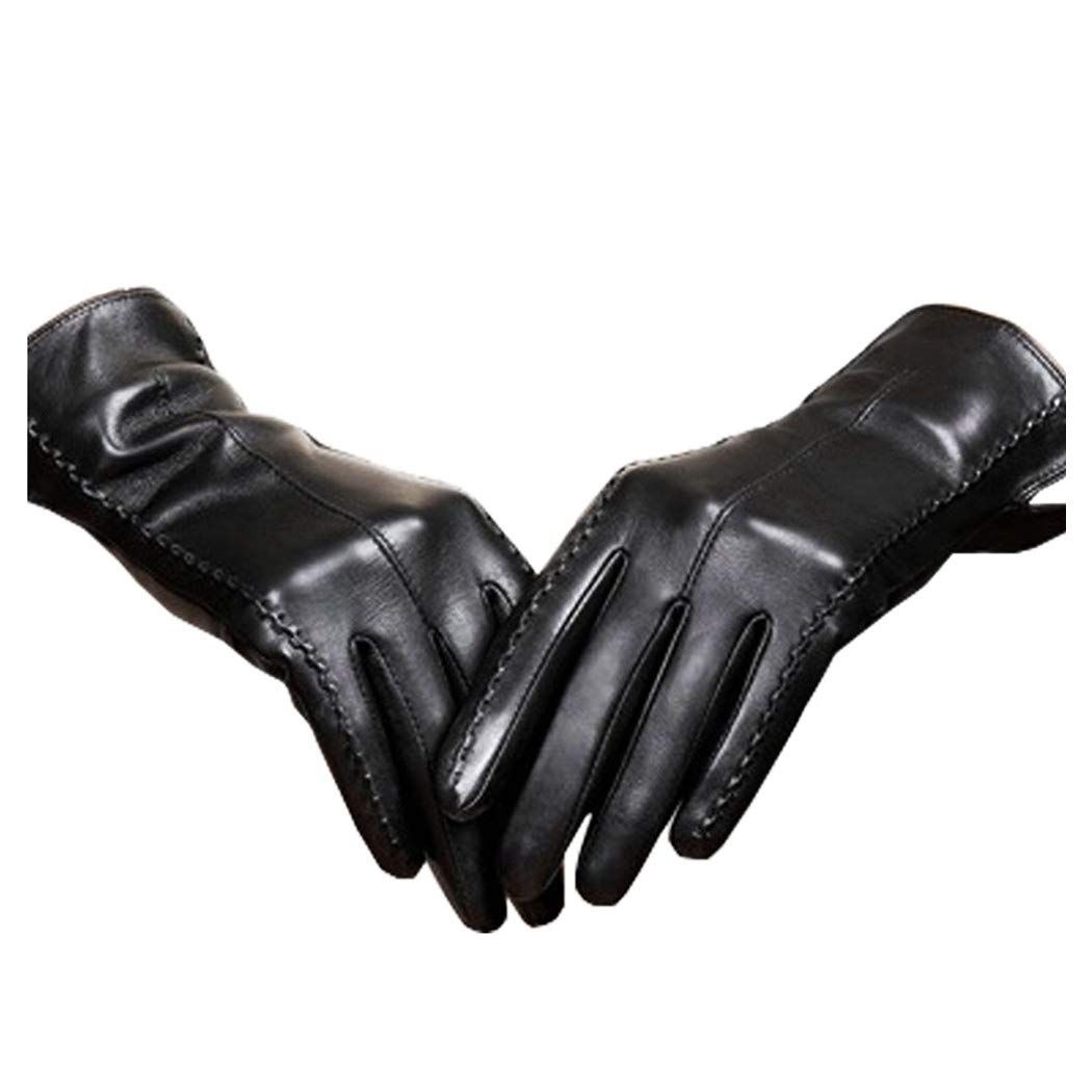 Leather Gloves for Women Winter, Touchscreen Gloves for Cold Weather with Warm Lining  Women's Touchscreen Texting Driving Winter Warm （Black）