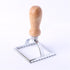 Zinc alloy edge flower biscuit mould Dim sum cake dumpling skin cake die cutter baking appliance Wooden Handles, Fluted Square Shapes,