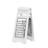 Professional Cheese Grater, Stainless Steel Foldable Food Grater with Non Slip Handle, Multi-Functional Handheld Shredder for Cheese, Potatoes, Vegetables（white）