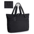 Tote Bag for Women, Foldable Tote Bag With Zipper Travel Large Shoulder Bag Handbag for Work（Black）